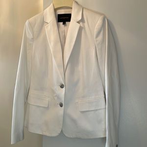Ladies White Blazer with silver buttons size 2